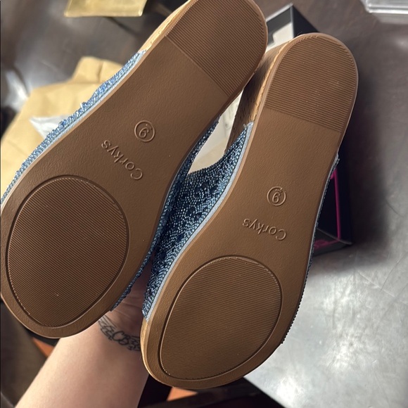 Corkys Blue Rhinestone Wedges - Picture 5 of 5